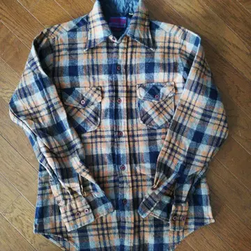 70s-80s PONDEROSA 체크 울 셔츠