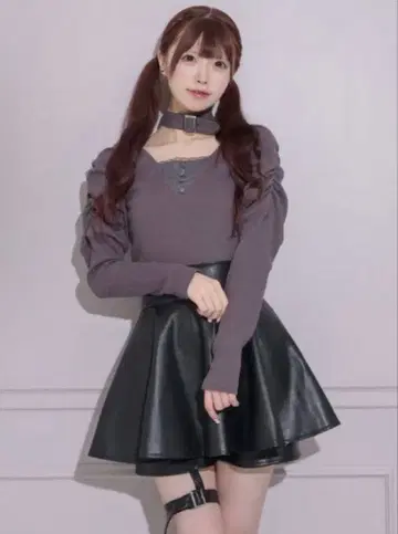 pium 피움 초커 벨트 티셔츠 니트