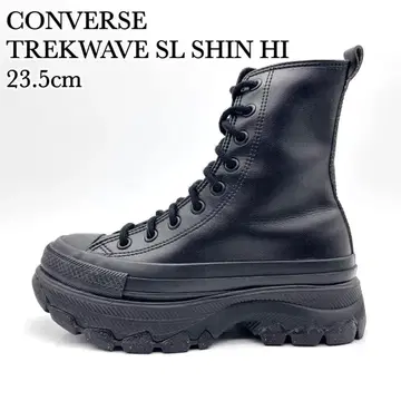 [ 컨디션 최상 ] 컨버스 트렉 웨이브 SL SHIN HI 블랙 가죽