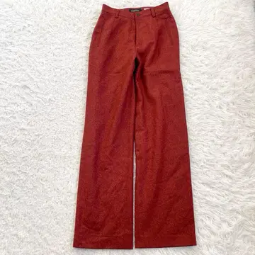 TOMOROWLAND MACPHEE 와이드 스트레이트 팬츠 울 적갈색