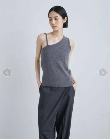 미스 로에 캐시미어 혼방 원숄더 니트