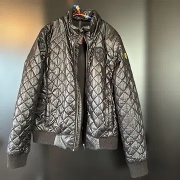 페라리 블랙 퀼팅 자켓 (작은 사이즈) L 남녀 공용 후드 분실