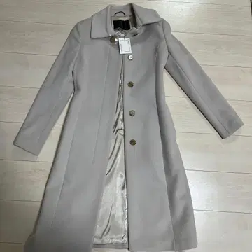 그레이 울 롱 코트 벨트 포함 새상품 택 포함