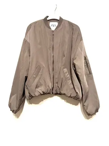 ZARA 브라운 봄버 자켓