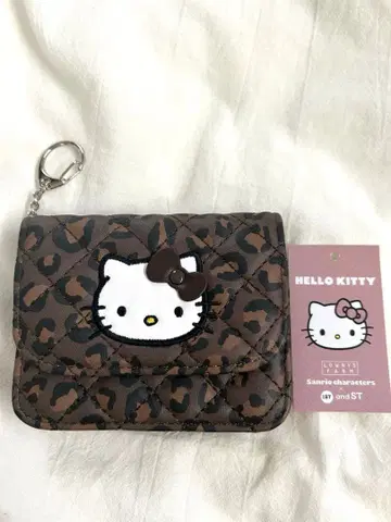 헬로키티 카드 케이스 키 참 레오파드