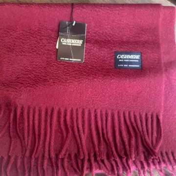 CASHMERE 캐시미어 100% 버건디 머플러