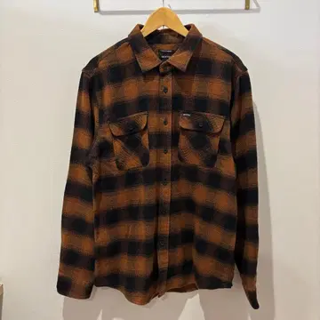 BRIXTON BOWERY 플란넬 셔츠 L 사이즈 옴브레 섀도우 체크