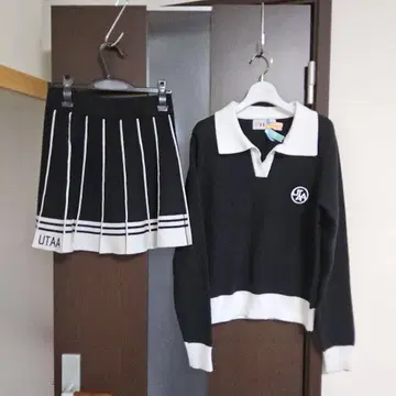 UTAA 니트 상의 스커트 셋업