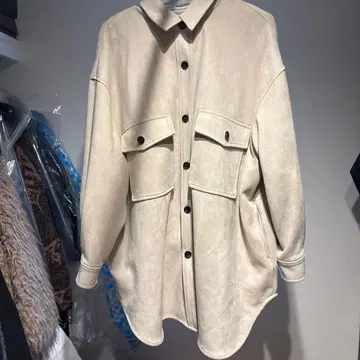 JEANASIS 베이지 셔츠 자켓 오버 사이즈