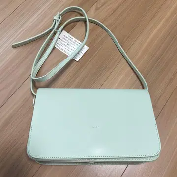 야키 민트 그린 천연 가죽 숄더백