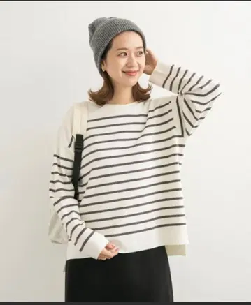 어반 리서치 도어스 패널 보더 니트 그레이