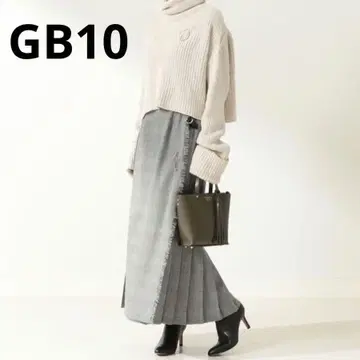 오닐 오브 더블린 GB10 글렌체크 맥시 랩 플리츠 스커트