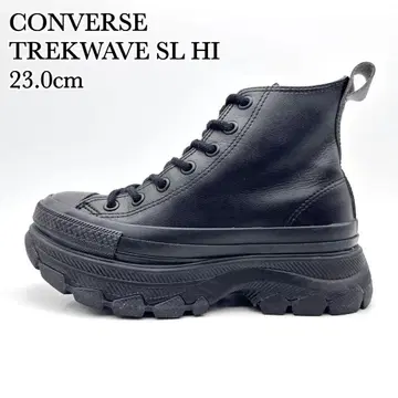 [ 새상품급 ] 컨버스 트렉 웨이브 SL HI 블랙 가죽 통굽 23