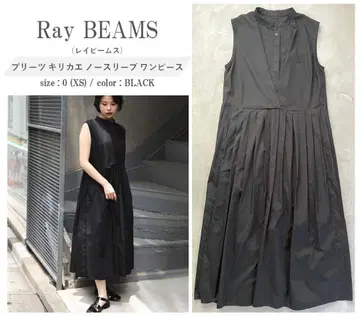 Ray BEAMS 슬리브리스 원피스 블랙 XS