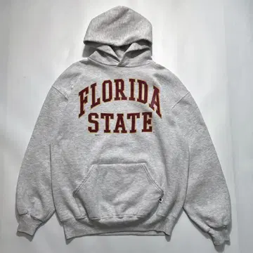 90s 러셀 USA제 후드티 L 그레이 플로리다 칼리지 7376