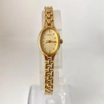 SEIKO 손목시계 오벌 골드 1F21 5A00 1990년대