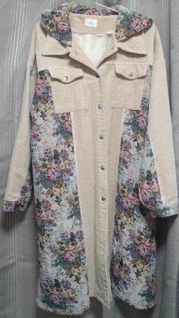 merry jenny 롱 코트 고블랑 꽃무늬 베이지