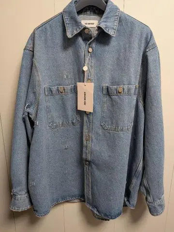HED MAYNER 22FW DESTROYED DENIM SHIRT S