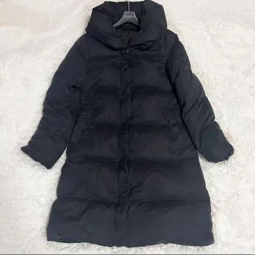 CROON A SONG 다운 코트 자켓 빅 숄 블랙 M