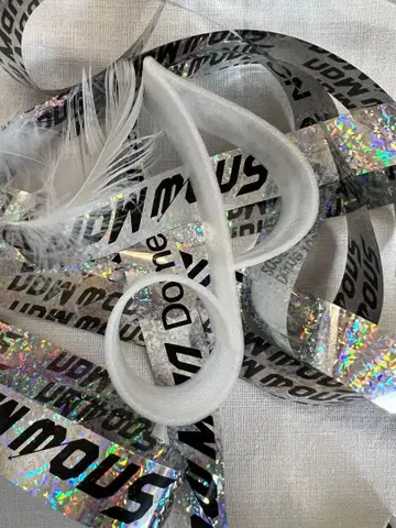 SnowMan 라이브 투어 2025 ON 은색 테이프 음표 깃털 세트