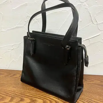 소니아 리키엘 핸드백 포멀 가죽 숄더 로고 엠보 블랙