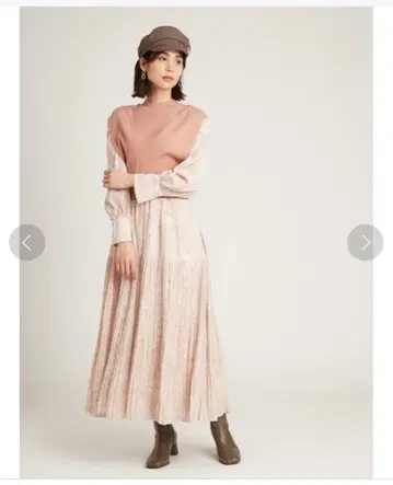 SNIDEL 니트 베스트 레이어드 원피스 00 사이즈