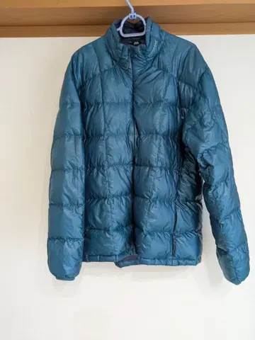 새상품급! 몽벨 초경량 다운 자켓 남성용 접이식 컴팩트 블루