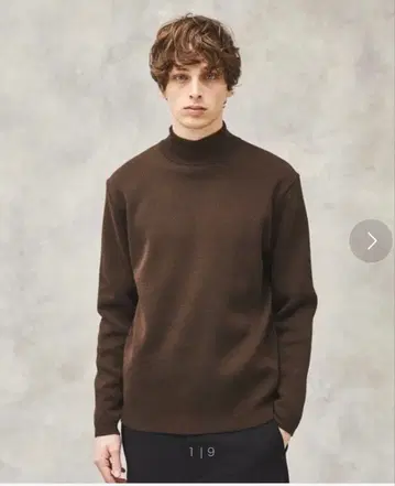 PUBLIC TOKYO [세탁 가능] 바운드 울 밀라노 리브 니트/모크넥