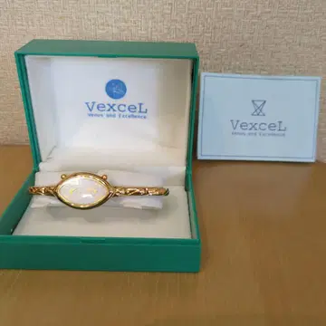 VexceL 골드 타원형 손목시계