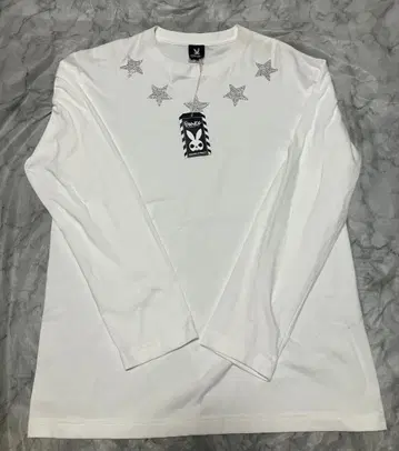 BOUNCE 별 장식 긴팔 티셔츠 화이트 L 사이즈 미사용 새상품