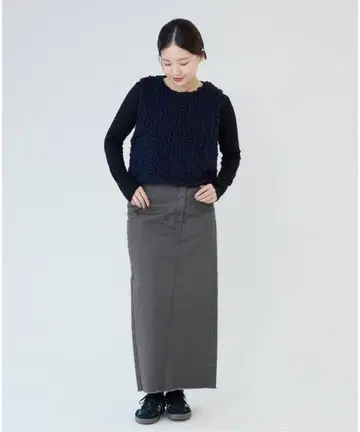 LIEN 프렌치 드릴 페이드 스커트 IENA