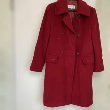 캘빈 클라인 빨간색 더블 브레스트 코트 사이즈 8 새상품