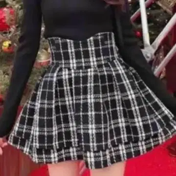 michellMacaron 트위드 슬림 레그 스커트