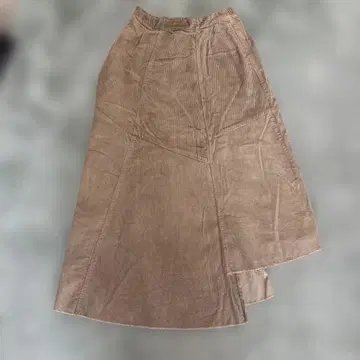 Niko and - 코듀로이 비대칭 롱 스커트 베이지