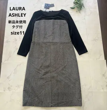 미사용 새상품 택 포함 LAURA ASHLEY 헤링본 벨로아 원피스 11