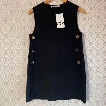 ZARA 슬리브리스 블랙 미니 원피스 S