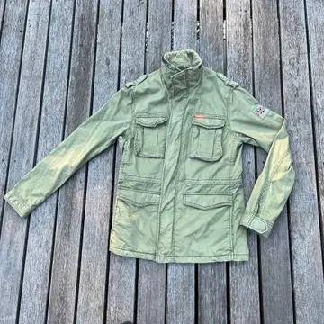 SUPERDRY 카키 밀리터리 자켓 XL
