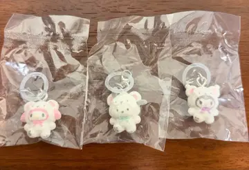 산리오 캐릭터즈 메지루시 액세서리 복슬복슬 스노우 3개 세트