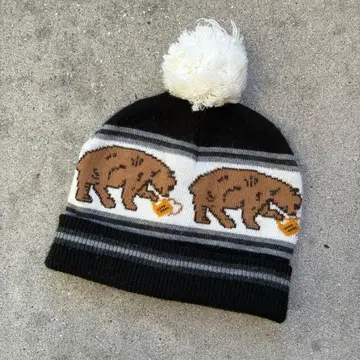 니트 모자 unknown 구제 의류 비니 모자 꽁지