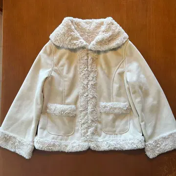 페이크 무스탕 자켓 아이보리