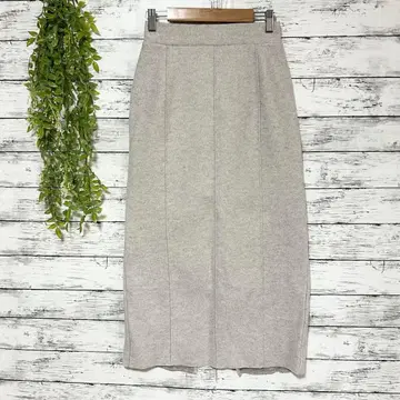 A1168 RETRO GIRL 타이트 스커트 라이트 그레이 슬릿 F