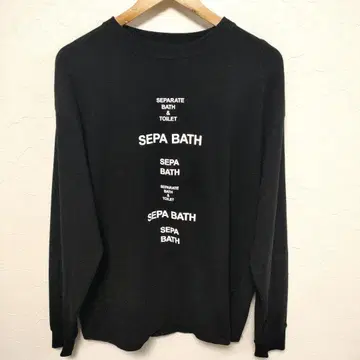 SEPARATE BATH & TOILET 긴팔 티셔츠 블랙 L