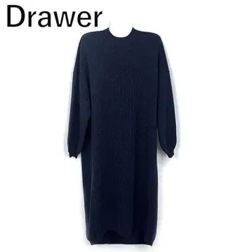 드로어 Drawer 니트 원피스 캐시미어 혼방 네이비