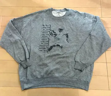 90's! JERZEES 미식축구 프린트 맨투맨 트레이닝복 크롭 기장