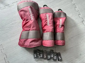 BRIEFING 골프헤드커버 3세트 빨간색