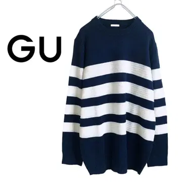 GU 지유 남성용 보더 니트 스웨터 L 사이즈