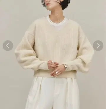 캘런솔로지 울 캐시미어 스티치 V넥 풀오버