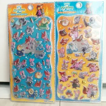 정품 주토피아2 프티 드롭 스티커 2종 세트 새상품 익명 배송