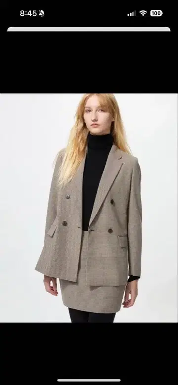 유니클로 더블 브레스트 자켓