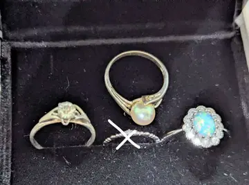 실버 반지 펄 오팔? 다이아풍